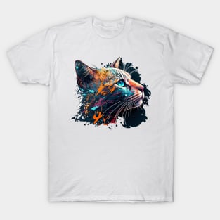 Colorful Beautiful Cat T-Shirt